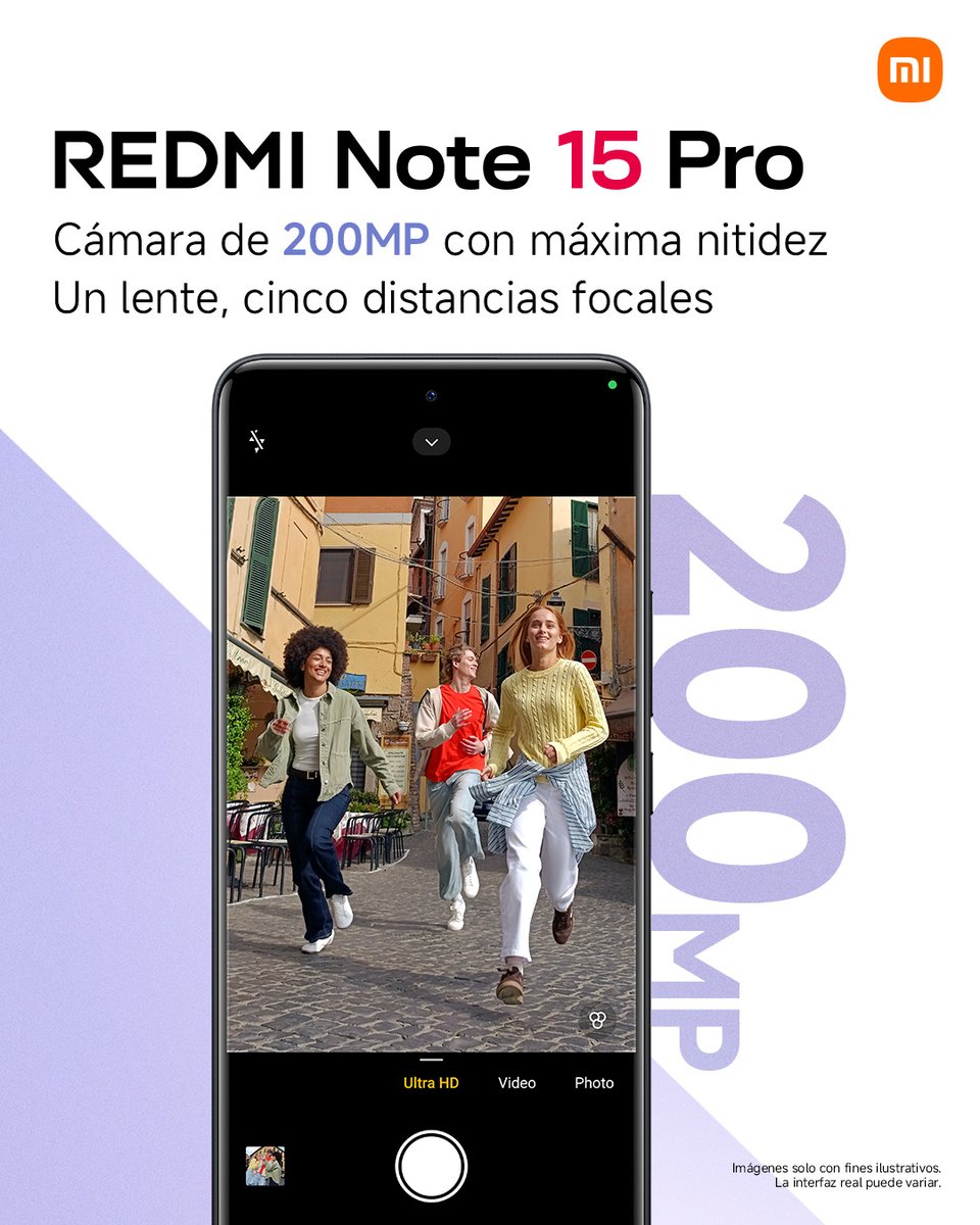 XiaomiColombia's tweet photo. 200MP. Cinco distancias focales. Una cámara lista para todo. 📸
El REDMI Note 15 Pro convierte cualquier momento en una gran foto.
¿La pondrías a prueba? 😌
#SerieREDMINote15 #XiaomiColombia https://t.co/3MvUa0avoF