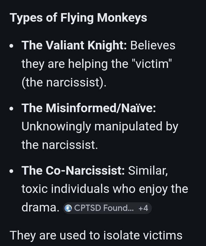 CookieKL's tweet image. Types of #Flyingmonkeys
👇👇👇👇👇🚩🚩🚩🚩