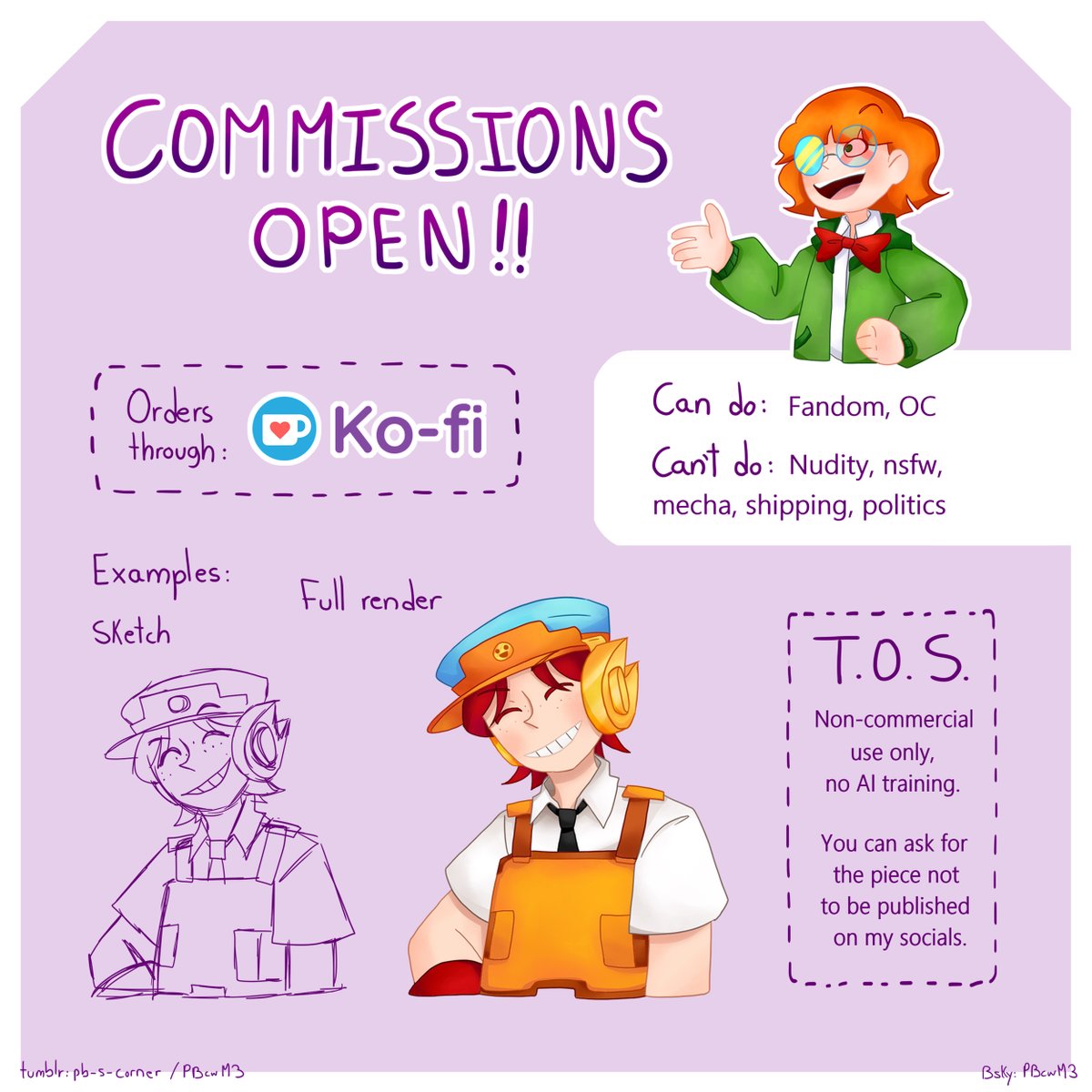PB's Corner (COMMISSIONS OPEN) 🧡✨ tweet media
