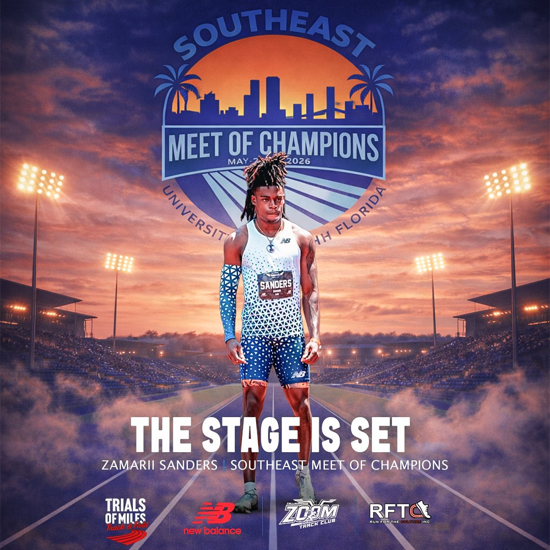 TallyZoom's tweet photo. 𝐓𝐡𝐞 𝐬𝐭𝐚𝐠𝐞 𝐢𝐬 𝐬𝐞𝐭.
The Southeast’s best are headed to Jacksonville. 🗓️May 22–23 | 📍University of North Florida
#SEMOC
#TrackAndField https://t.co/lqeEcWFnWN