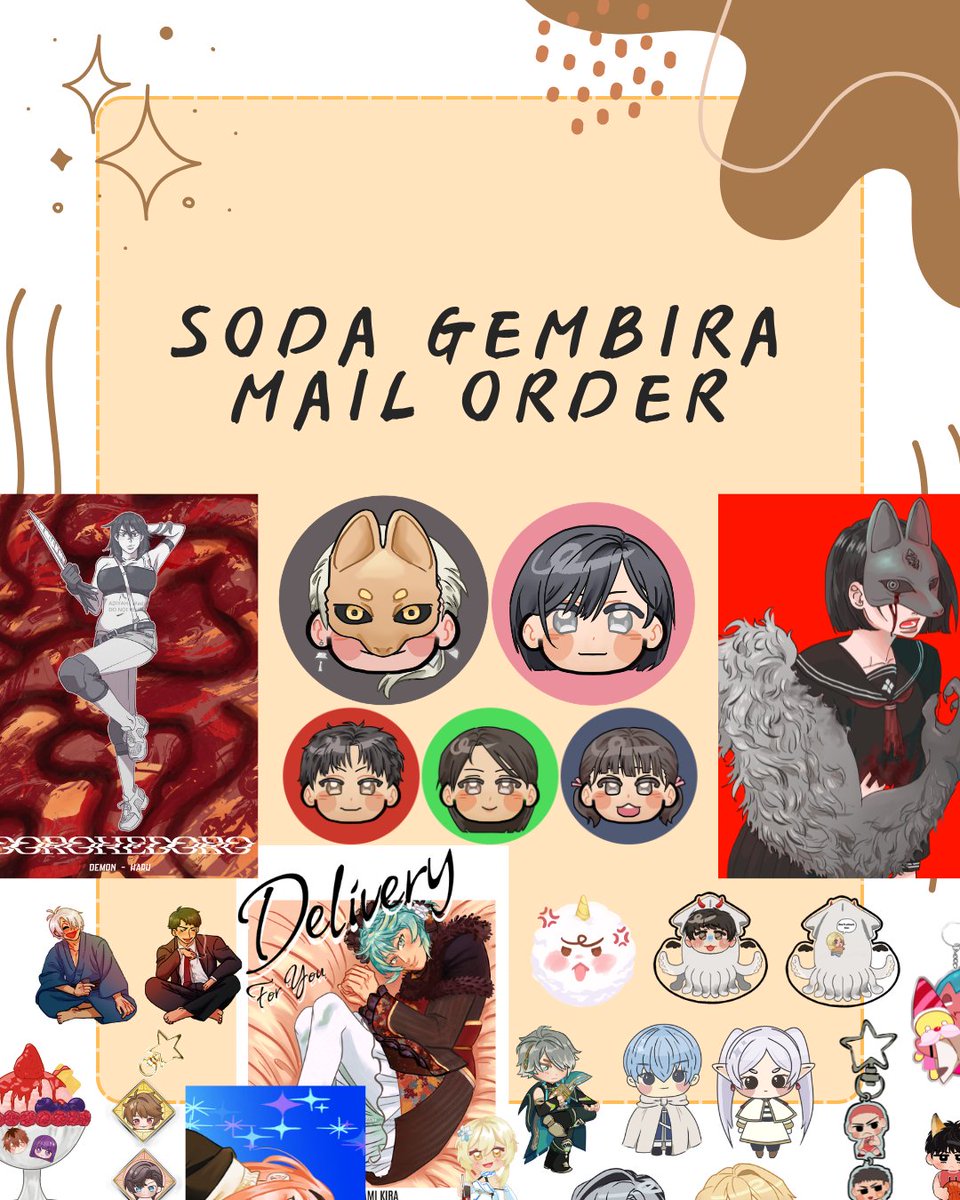 adiyahaha's tweet photo. Halo, Malam ini aku membuka #mailorder untuk karya aku dan temanku @meidry
Pemesanan melalui jotform dengan pengiriman manual (untuk luar P. Jawa rekomen 🟠, jadi DM saja ya kalau mau lewat🟠 )
Mail order dibuka selama stocknya masih ada
#fanmerch #originalmerch https://t.co/tXpcMKeVp4