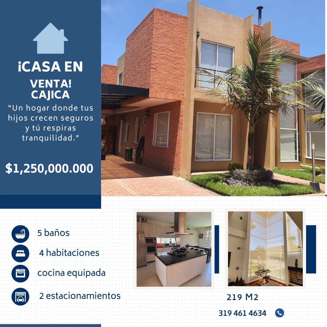 Casa exclusiva en Venta Cajica
Valor en venta: $ 1.250.000.000
Administración: $ 1.080.000
Área: 219 M2
Niveles: 2
Habitaciones: 4 con Baño
Baño Social
Terraza en primer nivel y Balcón en habitación principal con vista a la montaña
Zona BBQ
Parqueaderos: 2
wa.me/33194614634