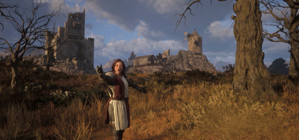 Lilymorbid's tweet photo. Every ruin tells a story, and every horizon holds a new home. Taking in the sights of Gallia while the sun still holds high. 

#Paxdei #Justcreators @JustAbout__ @PlayPaxDei https://t.co/PHYOXwCgx0