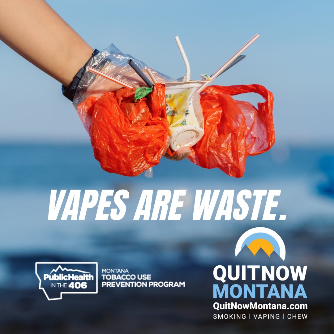semtupp's tweet photo. E-cigarettes introduce plastic, nicotine salts, heavy metals, lead, mercury, and flammable lithium-ion batteries into waterways, soil, and to wildlife. Resolve to be tobacco and nicotine free this Earth Day and call 1-800-QUIT-NOW for free quit help. https://t.co/dBJcpqGbE9