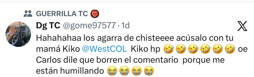 Mikeeev04's tweet photo. @gome97577 @Lucho8123782507 @Djr7__ como puedes decirle a alguien que madure cuando subes estas mamadas?, estás igual de meco que Mrtonto, sáquese a chingar su madre y no se las venga a pegar de maduro que está bien mecote mi rey!! https://t.co/KkYoSV8f8x