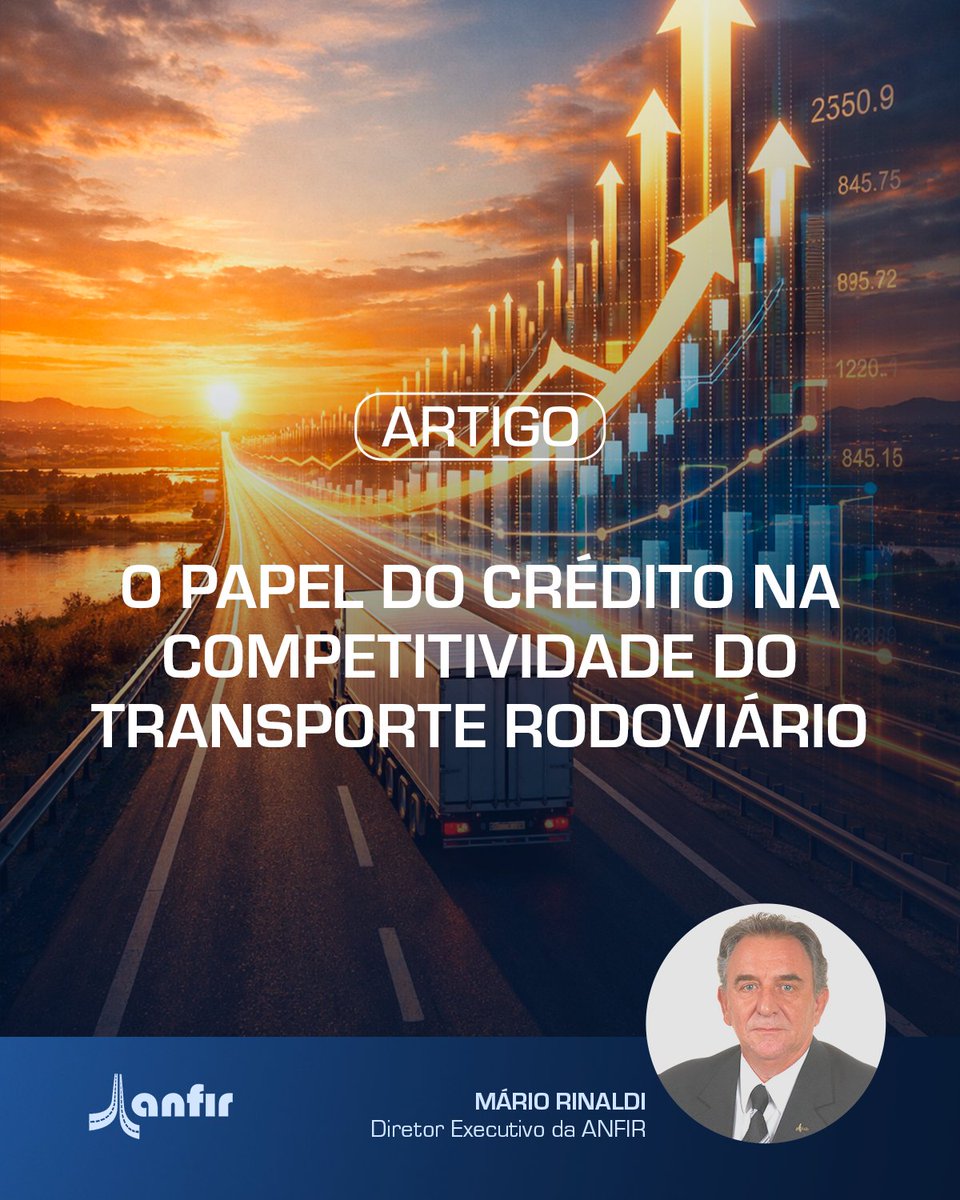 Anfir45's tweet photo. Confira o artigo da semana com a análise de Mário Rinaldi, Diretor Executivo da ANFIR, sobre o papel estratégico do crédito para o transporte rodoviário de cargas e a indústria de implementos no Brasil. 

Link do artigo nos comentários.

#ANFIR #TransporteRodoviário https://t.co/HaR1YxQXGy