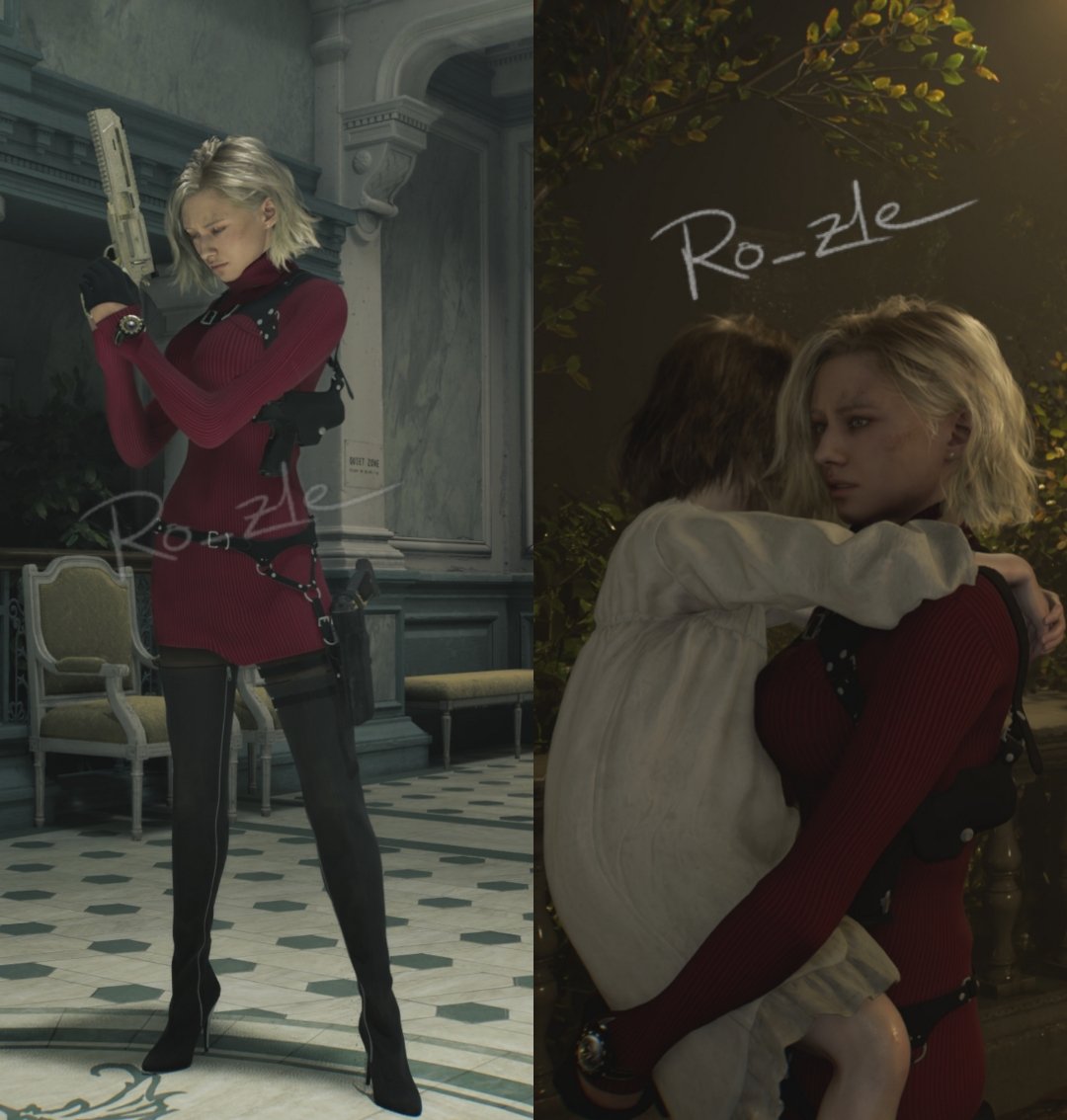 I changed Grace Ashcroft’s outfit to Ada Wong’s RE4 Remake outfit.✨
 #pc #RE9
