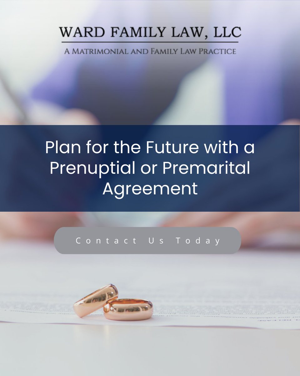 WARDFAMILYLAW1's tweet photo. Prenuptial or premarital agreements set clear financial boundaries and protections before marriage. Ensure your future is secure with a well-crafted agreement. Contact us today for a consultation. 
#PrenuptialAgreement #Prenup

https://t.co/FFf05OuKmx https://t.co/Pc944RyNRk