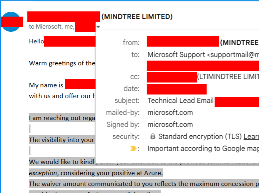SahilTGS's tweet photo. @Microsoft: massive company, yet customer support outsourced to third-parties who deliver slop-tier help. 'Senior' rep copy-pastes from ChatGPT without Ctrl+Shift+V  rookie mistake 1/2 https://t.co/t5jb5itv4Y