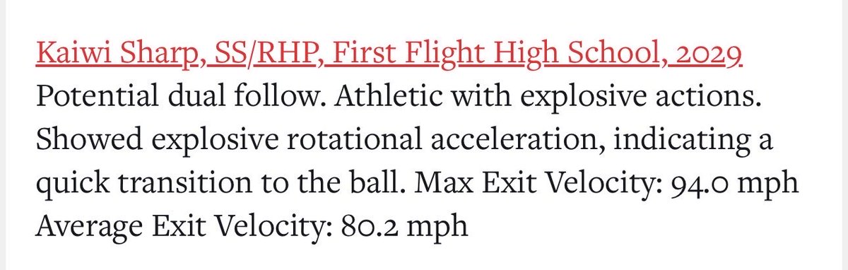 FF_DiamondHawks's tweet photo. Good write up about one of our young bucks, @KaiwiSharp!! Thank you for @PrepBaseballNC for the info!!

Kaiwi is looking to make his debut this week.  #HawksUp https://t.co/MffQdiFRQ9