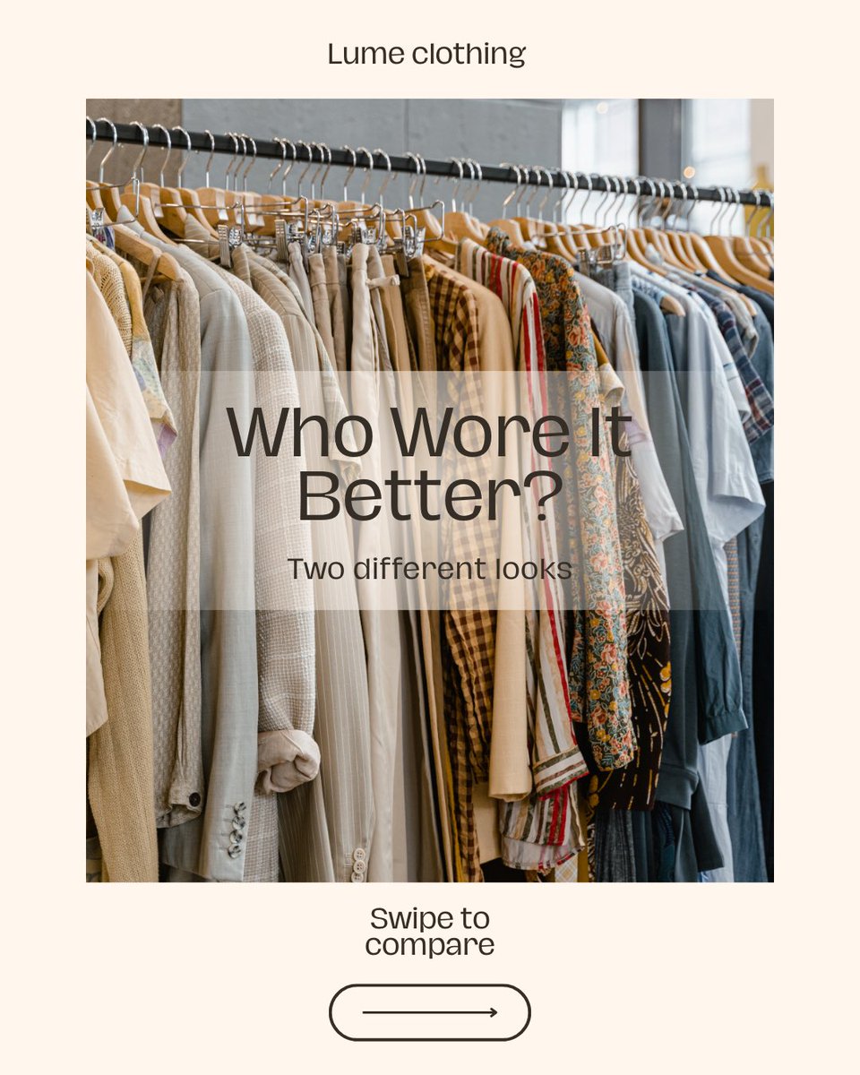 LumeClothing's tweet image. Two looks. One winner. Who wore it better? 👀 #OOTD #FashionStyle #StyleBattle #FashionTrends #OutfitInspo #StreetStyle #FashionPost #TrendingFashion #viksitbharat2047 #WomenEmpowerment