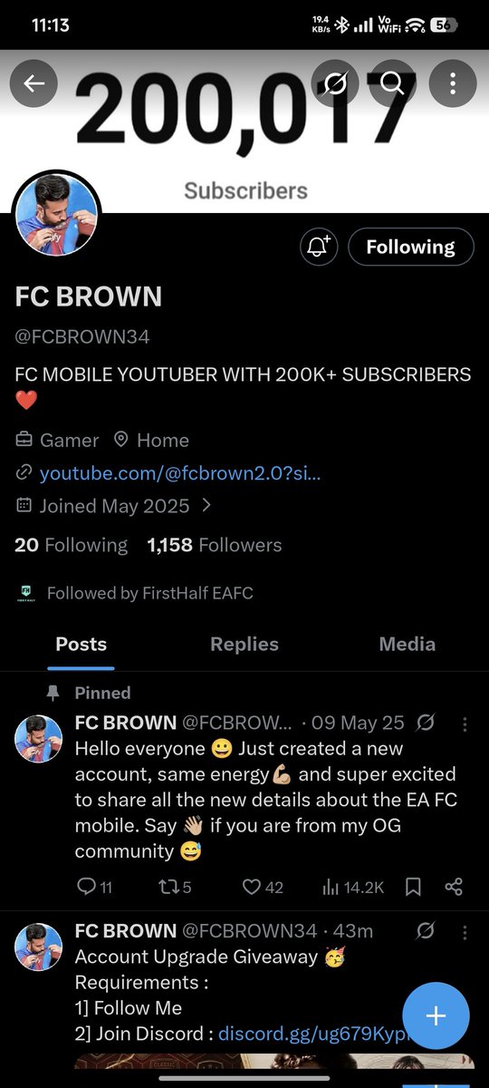 Shibuu142's tweet photo. @FCBROWN34 @Akash62455881 @AnshFUT @FCMUniverse @FirstHalfYT @Jacobek08 @khoonigamingg @NeonFc26 @saumya_H2H Done https://t.co/5EukVBCmMl