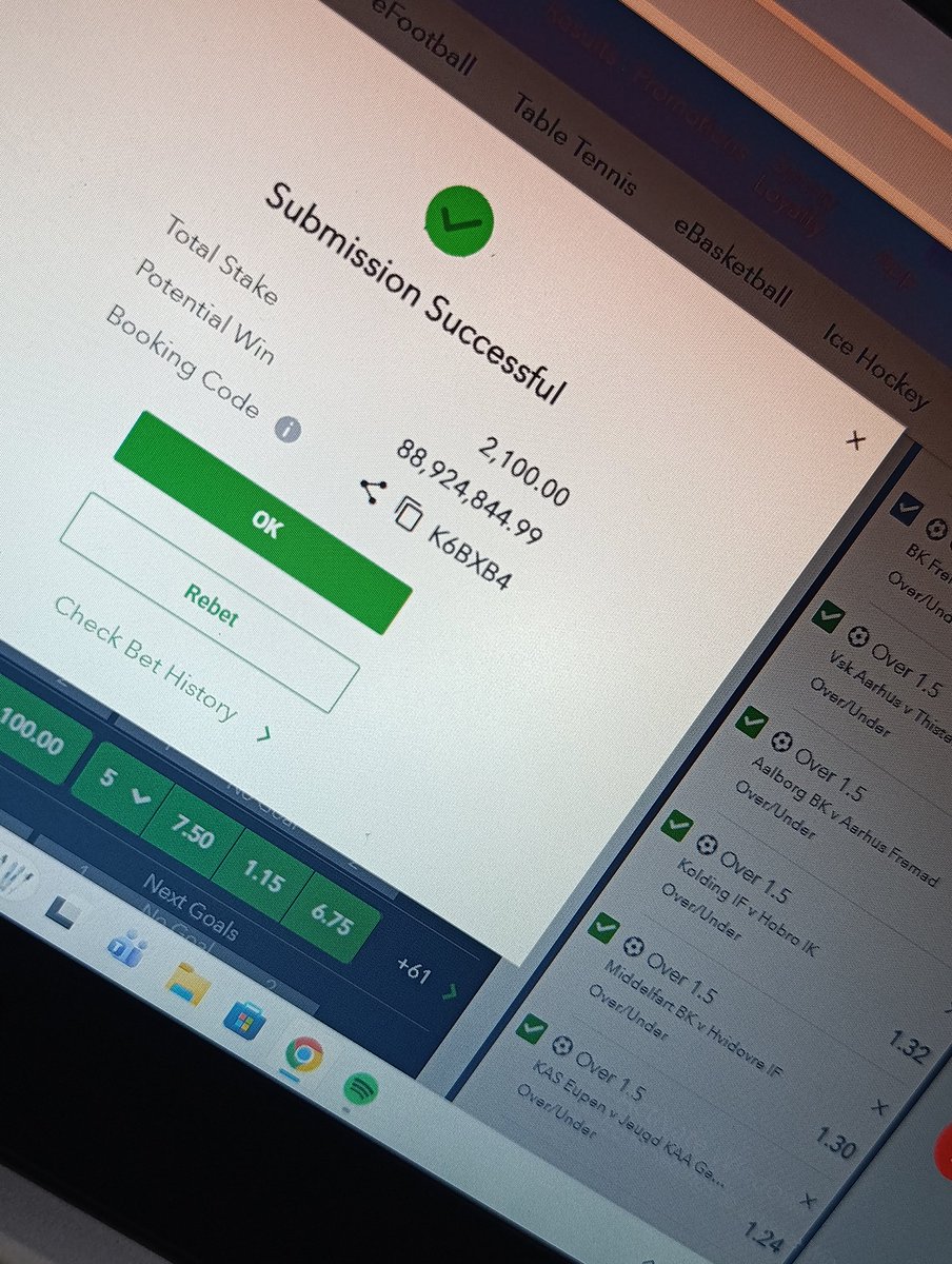 K6BXB4

OVER 1.5 FULL TIME ⚽ FRI &amp; SAT

MAY IT LAND SAFELY &amp; GRACE US 🤲 

DEY WITH ME ✌️ (80 MILLION 🛍️💰🚶🚶)

REPOST LIKE &amp; ENGAGE