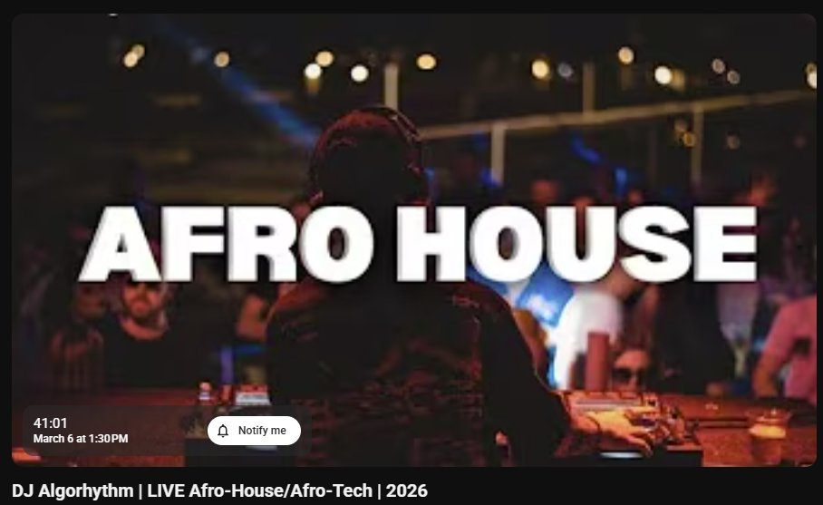 DaveTradesOpts's tweet photo. Most DJs play the same songs in the Afro-House genre.

Come here some songs you've probably never heard before.

See you all at 1:30pm EST for a Live Afro-House/Afro-Tech Set

Use the link below!

#Rave #AfroBeats #AfroHouse #AfroTech #HouseMusic https://t.co/TyvBtL2DOI