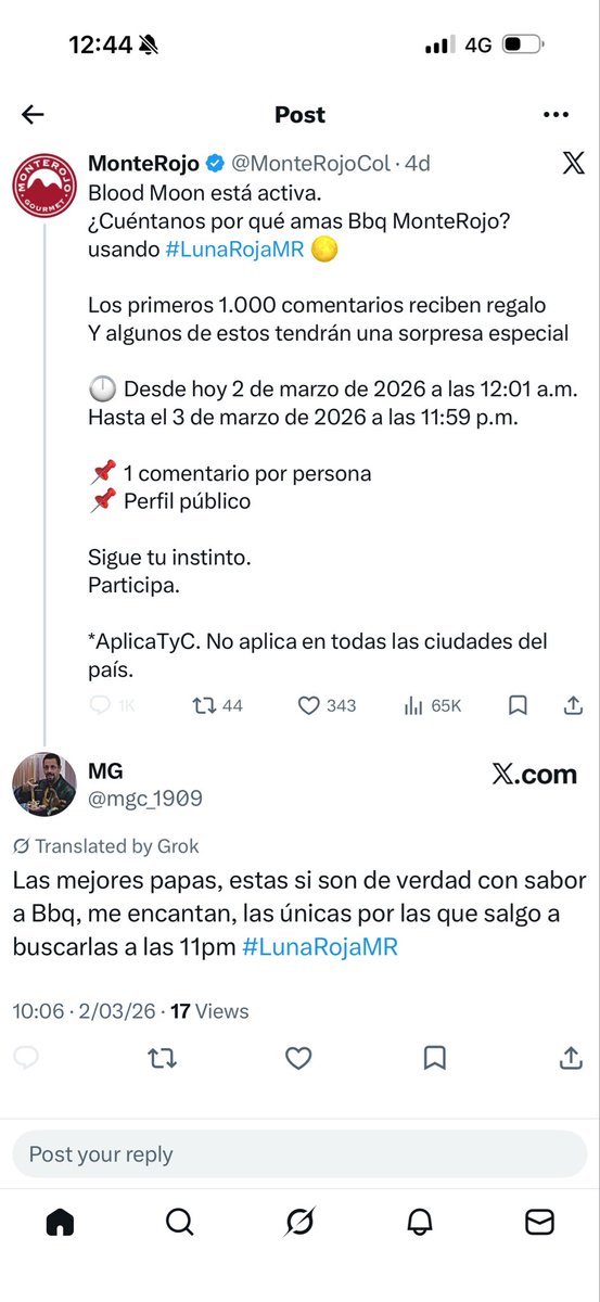 mgc_1909's tweet photo. @MonteRojoCol Hola, yo les comenté y nunca me llegó nada😔😔 https://t.co/NEoIMb5vYc