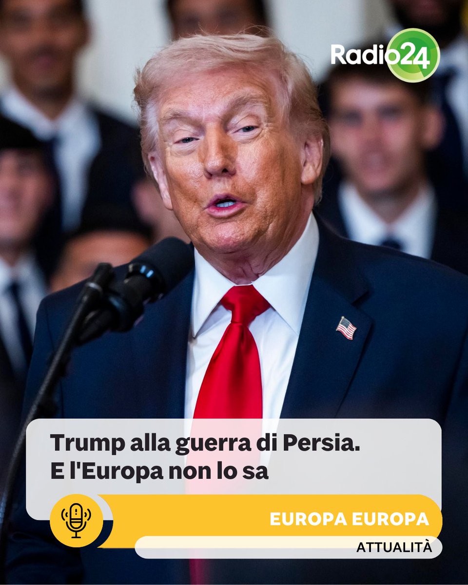 #Trump colpisce in Persia: escalation unilaterale senza consultare #NATO e #UE. Anche l'Italia ammette: "Non ne sapevamo nulla".
Dalla crisi diplomatica ai dazi al 15%: quali rischi per l'Europa?
Ne parliamo con Gigi Donelli e Kaja #Kallas
🎧 tinyurl.com/8xh3apkw
#EuropaEuropa