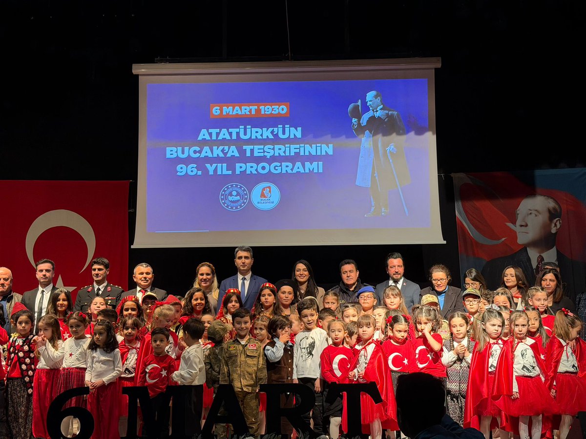 GSB_BucakGM's tweet photo. 🇹🇷
6 Mart’ta Mustafa Kemal Atatürk’ün ilçemizi onurlandırmasının 96. yıl dönümünde, Bucak Kültür Sarayı’nda düzenlenen programa Gençlik Merkezi olarak katılım sağladık.

#6martşerefgünü
#merkezimheryerde
#bucakgenclikmerkezi https://t.co/RXjjhWZh4b
