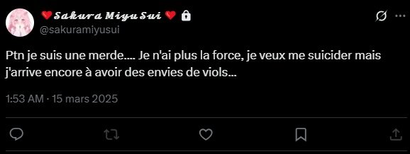 NtmSakura's tweet photo. @ElonEncule Elle a le droit d'avoir des envies de viols aussi ? 🧐🧐 https://t.co/OB30t8say5