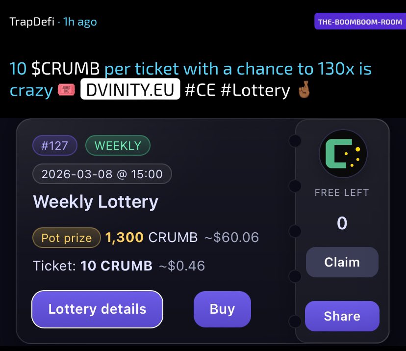$60 is $60 👇🏾 

dvinity.eu/lotteries/Week… 🎟️