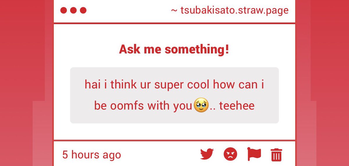 haiii WAOW people think im cool… usually i moot if u reply often to my tweets (sometimes i still forget tho) feel free to send a gimmick w/ ur handle if ur somebody that frequents these parts and ill moot u up >U<