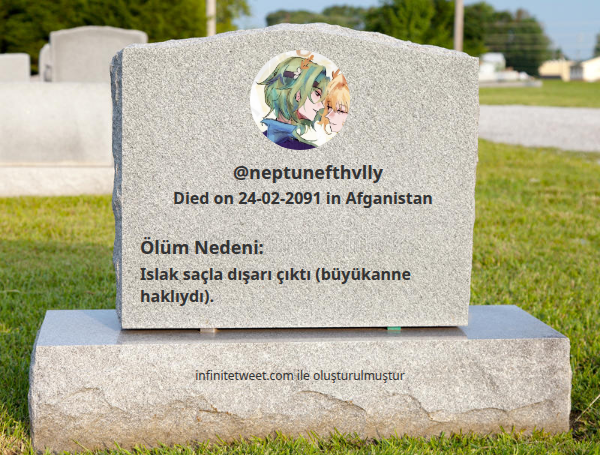 Bu nasıl ve ne zaman öleceğim

⠀➡️ infinitetweet.me/dumb-ways-to-d…