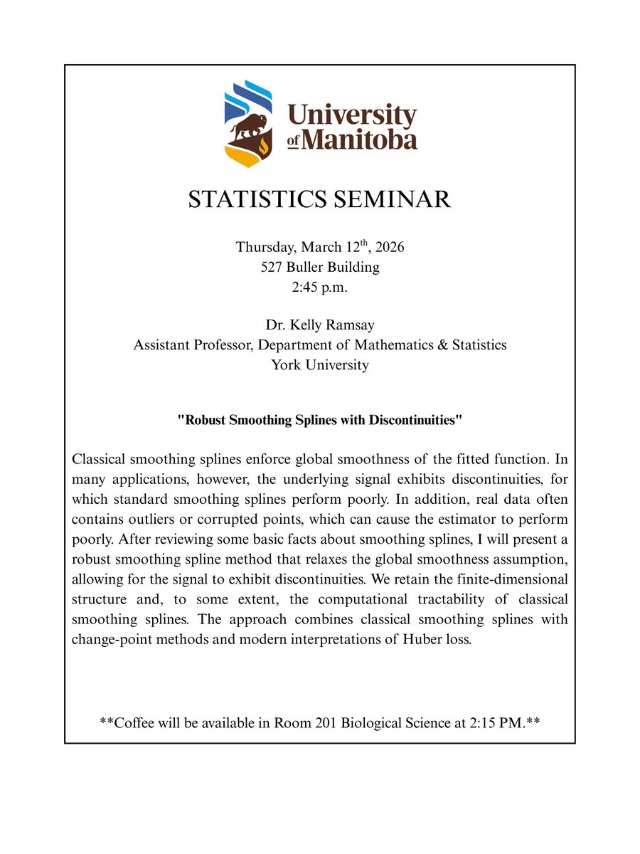 Statistics Dept - U of Manitoba tweet media
