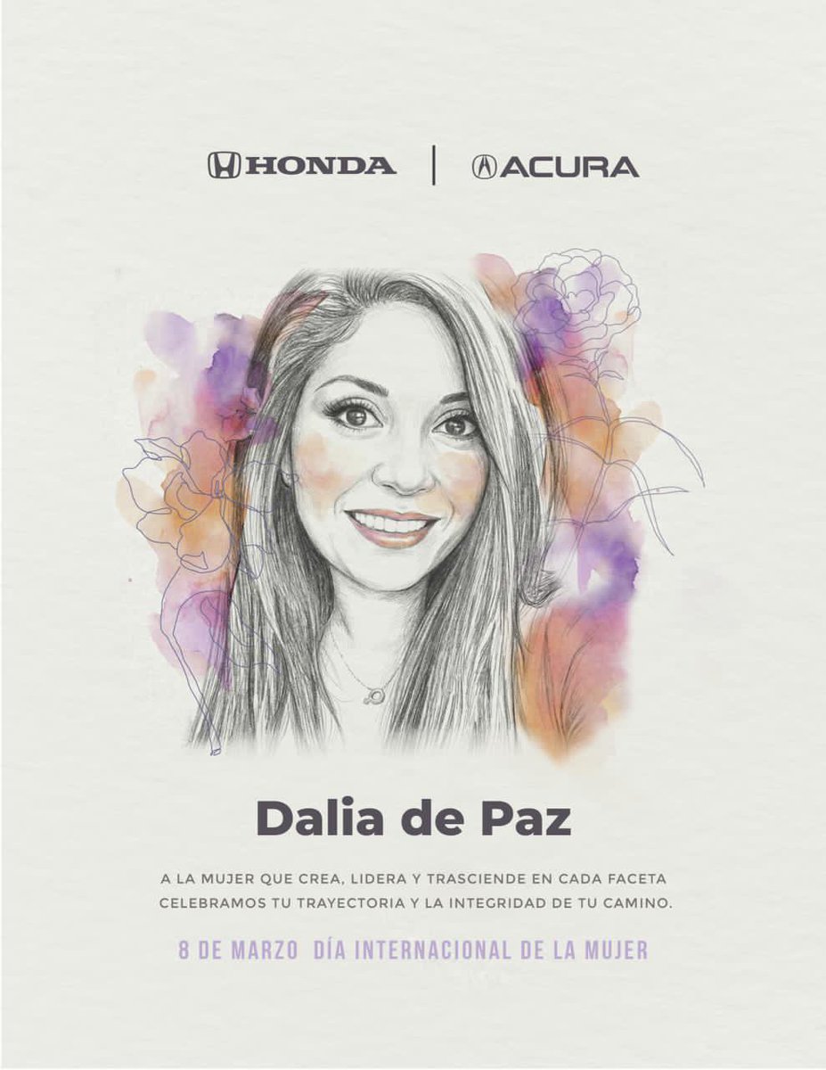 Previo al 8 de marzo recibí esta increíble ilustración por mi trabajo. Qué belleza 💜 Gracias al team de <a href="/HondaMexico/">Honda México</a> y <a href="/Acura/">Acura</a> por pensar en mí. 
Por más igualdad, equidad y oportunidades para todas. #8M
