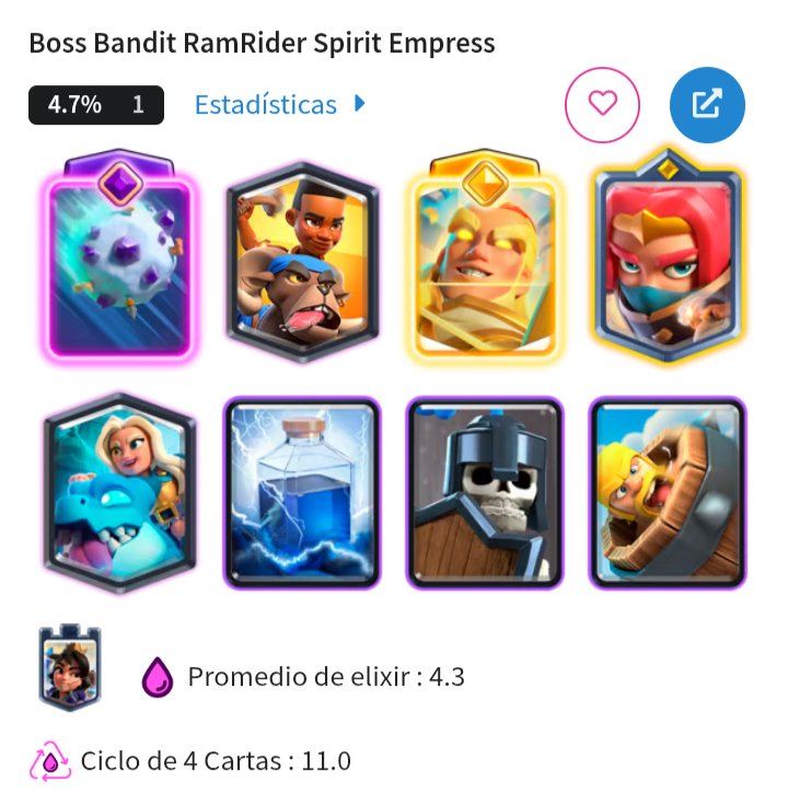 Joseantoni36367's tweet photo. Nuevos mazos de bandida líder con su pareja y mano derecha el arquero mágico heroico mazos con muchísimo potencial en el meta actual y uno de ellos es del gran Adrián piedra que lo recomienda mucho 
#bossbandit
#ClashRoyale
#royaleapi 
@abhinavupsingh 
@adrianpiedracr https://t.co/0Gou1DuAdl
