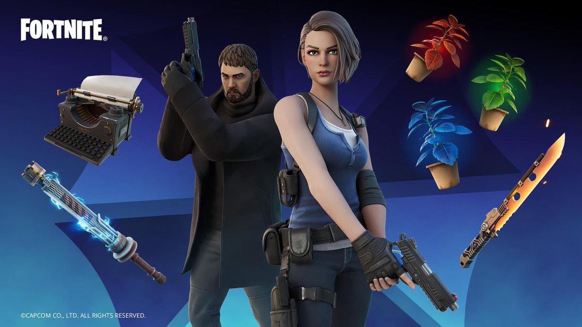 videogamer244's tweet photo. Pinned until Resident Evil skins return to Fortnite item shop https://t.co/X8xchBE40t