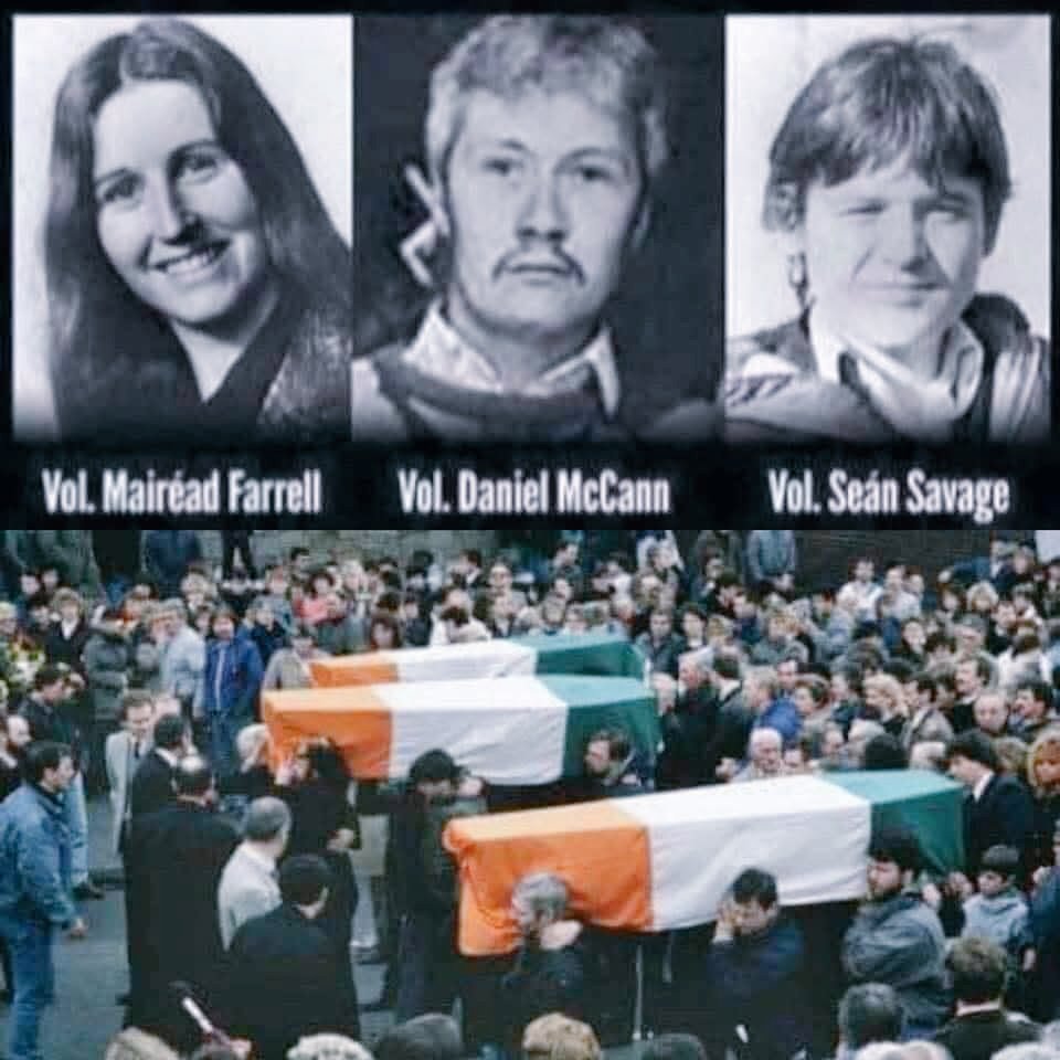 1922_adrian's tweet image. Remembering I.R.A. Volunteers from West Belfast, Mairéad Farrell, Dan McCann and Seán Savage, who died on this day in 1988 in Gibraltar.
#IRA
#IrishRepublic32