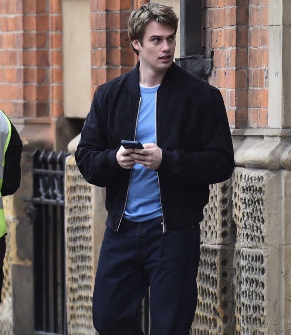 Taylor Zakhar Perez &amp; Nicholas Galitzine STUN on the set of Red, White &amp; Royal Wedding.

📸 Backgrid UK