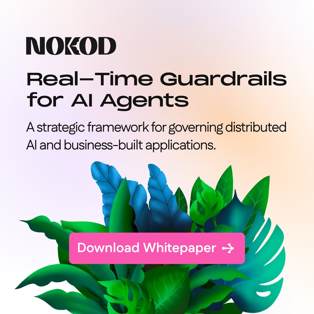 NokodSecurity's tweet photo. 🌴 AI agents aren’t in a sandbox anymore.
They’re deep in your enterprise jungle, connected to databases, running workflows, and operating with legitimate credentials. And here’s the twist: many of them weren’t built by engineering.
 
Our new whitepaper, Runtime Protection for AI Agents and Business-Built Applications, breaks down what happens when every team becomes an AI builder.
 
Inside, you’ll see:
• How approved AI agents can leak data without breaking a single access rule
• What adaptive guardrails look like in action
• A practical framework: Recognize. Discover. Govern. Protect.

Get your copy: https://t.co/b8PZ5LITfw