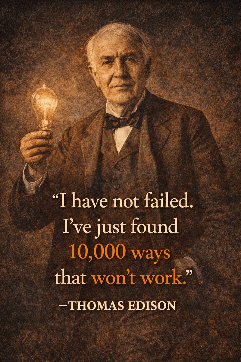 Failure is not defeat but discovery. Every wrong attempt eliminates illusion and sharpens truth. Persistence turns mistakes into stepping stones, guiding the determined mind steadily toward the breakthrough others abandon