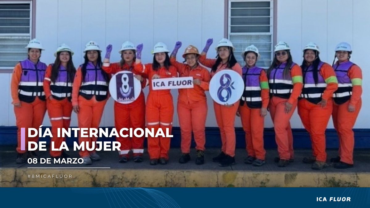 ICAFluorOficial's tweet photo. En ICA Fluor reconocemos la fuerza, el talento y la voz de las mujeres que transforman realidades todos los días. Hoy y siempre, reafirmamos nuestro compromiso con la equidad, el respeto y la inclusión para impulsar un futuro más justo y con igualdad de oportunidades. #8M #ICAF https://t.co/Kzzysh9Q9Y