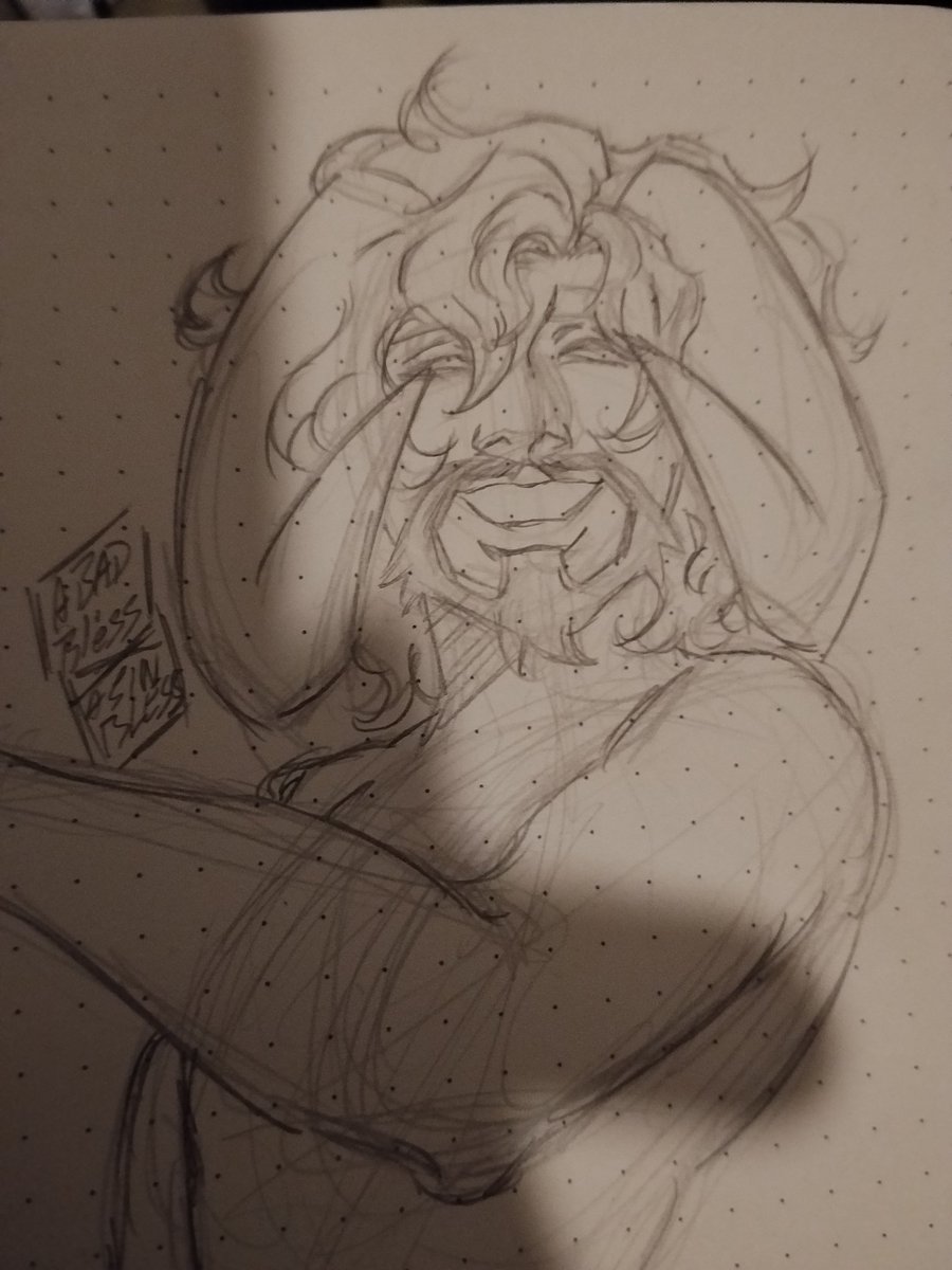 Crafir_'s tweet photo. His ahh kinda be looking like Odysseus . Dunno if I should love it or hate it. 
#sketch https://t.co/jVSMqK3rI0
