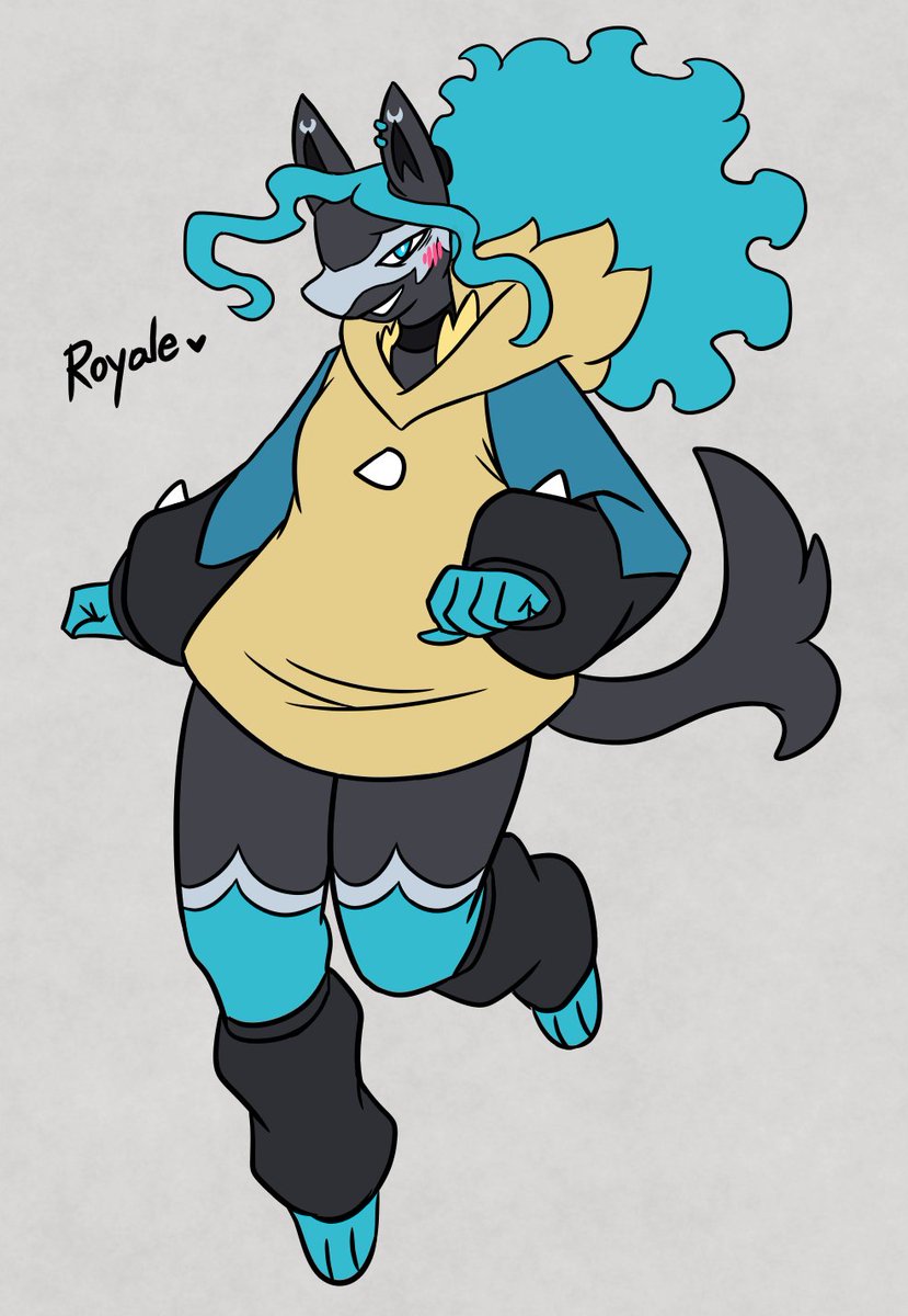 nerdyreindeer's tweet photo. new lucario oc doodle 💙��💙 https://t.co/eAQN7Fg0o8