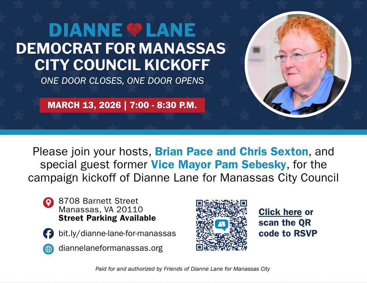 ManassasCPCDems's tweet photo. Friday Roundup from MMPCDC, 3-6-2026 - https://t.co/AFslhqbSup  Click on the link to view our list of upcoming Democratic events. https://t.co/z1cBtviizz