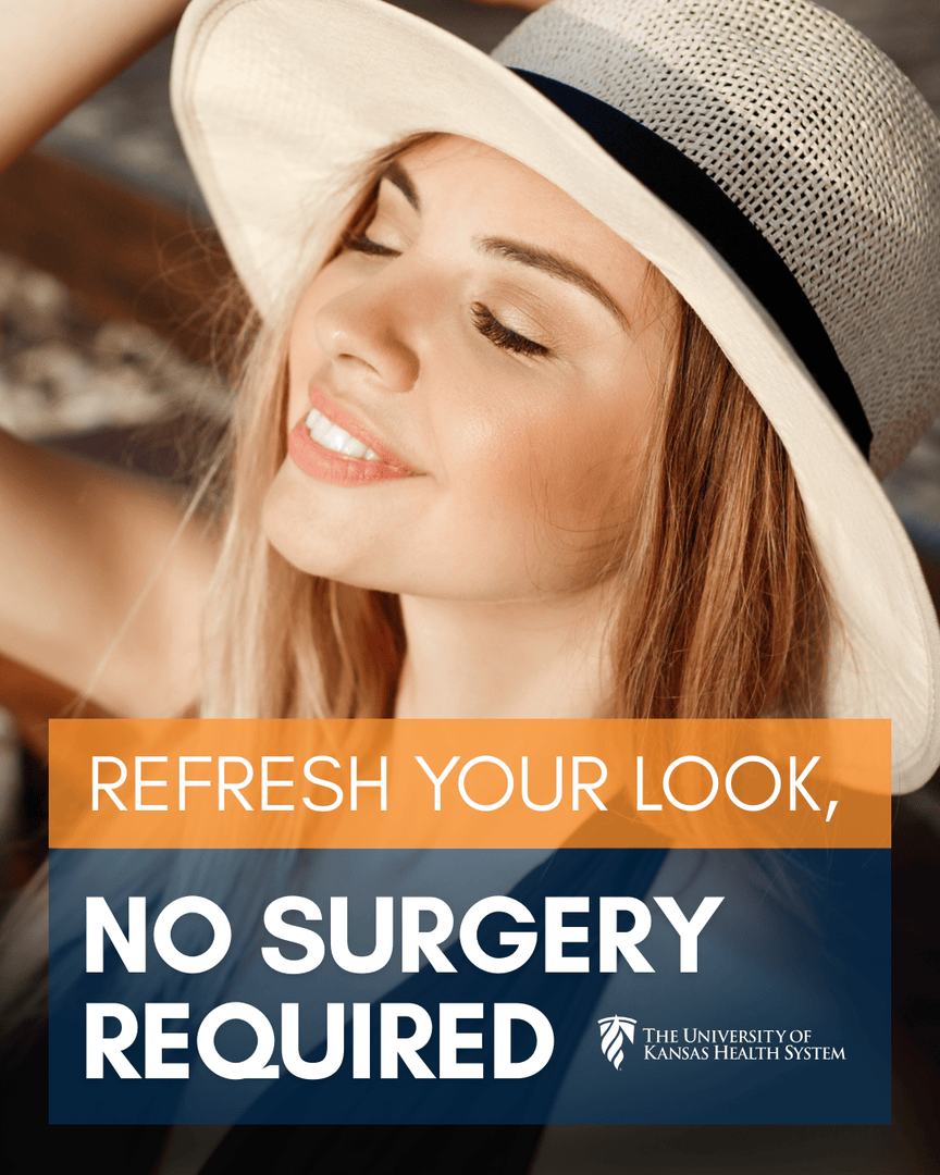 KUFacialPlastic's tweet photo. Whether it’s smoothing fine lines or restoring lost volume, non-surgical treatments performed by our facial plastic surgeons offer powerful results with minimal downtime. 🤩
Learn more and see which non-surgical treatments may be right for you!  https://t.co/lReURJrRpE https://t.co/egW4r9jZAh