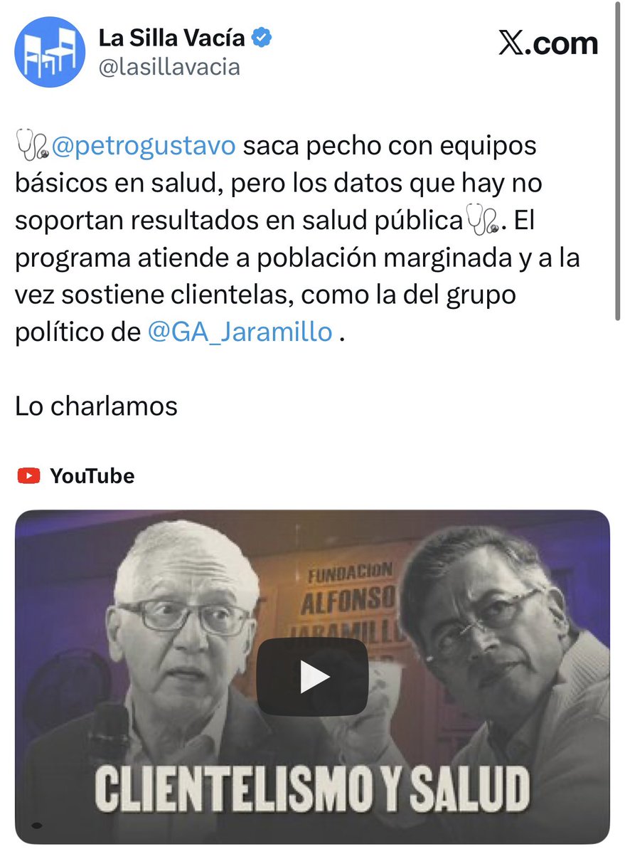 normahurtados's tweet photo. Ante el anuncio de miles de Equipos Básicos de Salud, el país merece respuestas claras: ¿cómo funcionan, cómo se financian y qué resultados reales están entregando en los territorios? En repetidas ocasiones hemos solicitado información oficial para evaluar su avance, pero el silencio ha sido la constante. En salud pública, cuando faltan respuestas, surgen dudas sobre el uso de los recursos. Los colombianos no pueden ser espectadores de anuncios sin datos. La transparencia no es opcional: es una obligación con los pacientes, con los profesionales de la salud y con el país.
Exigimos claridad, más aún cuando desde @MinSaludCol se utilizan recursos de la atención en salud para financiar este programa.