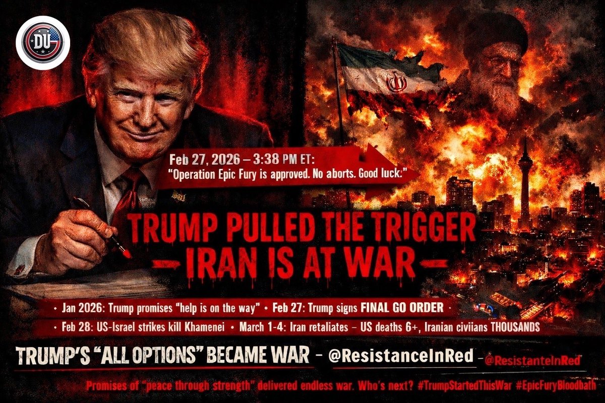 fcretired's tweet image. #DV1 #DemsUnited
#IFB
Until this lawbreaking UNCONSTITUTIONAL
POTUS came to power

Our country HAD the
Honorable
DISTINCTION
Of
NEVER STARTING a War
We ONLY attacked because
WE WERE attacked

Instead of holding him to
account for breaking laws

The GOP are making
EXCUSES for it‼️