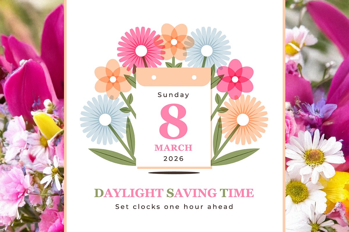 ManningMktg's tweet photo. ⏰🌷 Reminder to Spring Forward! 🌷⏰
The Manning Agency reminds you to set your clocks ahead one hour for Daylight Saving Time beginning Sunday, March 8, 2026 at 2:00 AM.

#SpringForward #DaylightSavings #ManningAgency #SpringIsComing #CommunityReminder #HelloSunshine https://t.co/vC9p6ys1pY