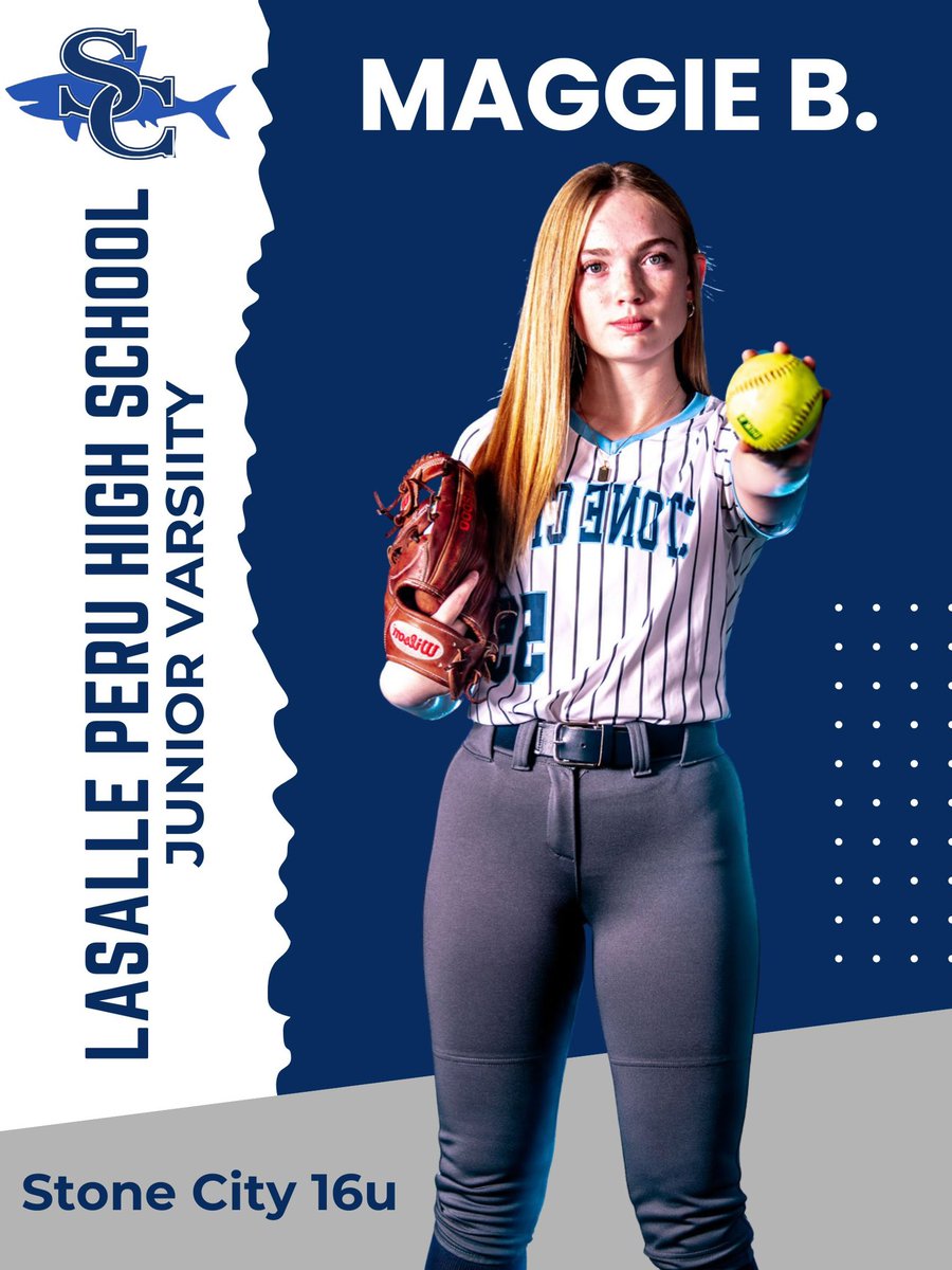 SCFastPitch_IL's tweet photo. Maggie B. representing LaSalle Peru High School โ Junior Varsity this season.
Proud of you, Maggie! ๐๐ฅ
#StoneCitySoftball #SCFamily https://t.co/6vdyN5QVwg