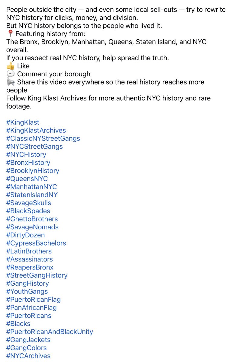 kingklast's tweet photo. Receipts Don’t Lie: Puerto Rican & Black Unity in 1970s–80s NYC Street Gangs (Rare Footage) 🔎
#KingKlast
#KingKlastArchives
#ClassicNYStreetGangs
#NYCStreetGangs
#NYCHistory
#BronxHistory
#BrooklynHistory
#QueensNYC
#ManhattanNYC
#StatenIslandNY
#SavageSkulls
#BlackSpades https://t.co/lfqaFNbDsj