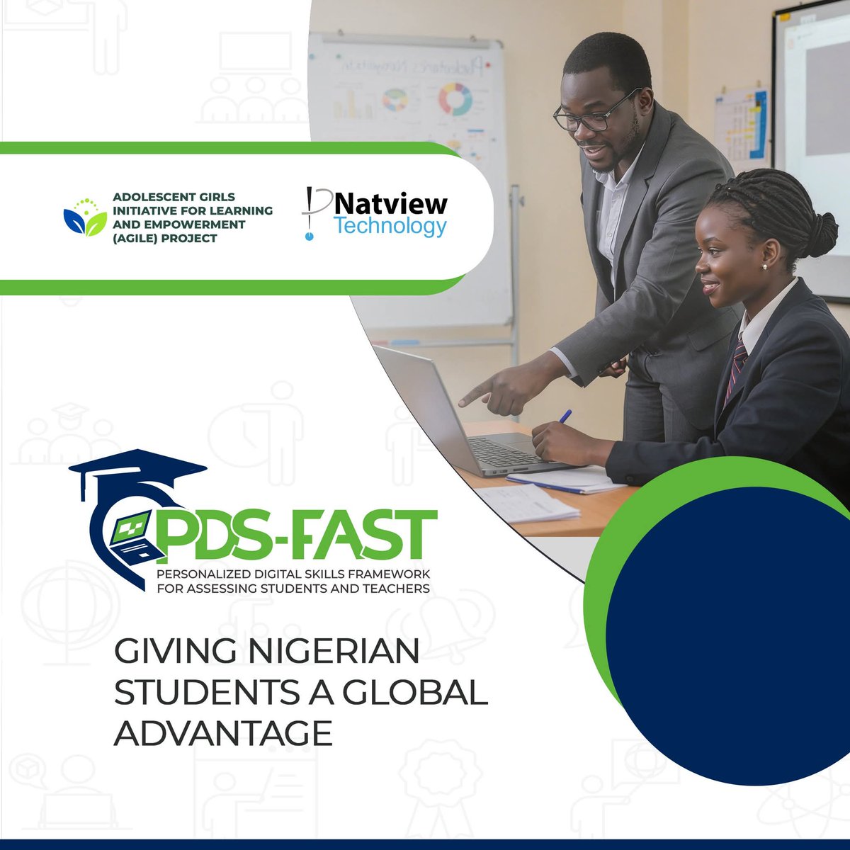 Natview_Ng's tweet photo. We are pleased to announce that Natview Technology is providing technical implementation support to the AGILE Project in Kaduna and Ekiti states on the PDS-FAST project to test a framework that supports internationally recognized digital literacy certification readiness. https://t.co/HpzbJWgIJP