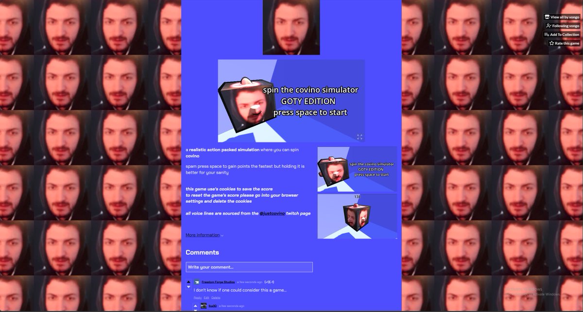 I'm not sure if I should be honored or insulted here...
vongoyyt.itch.io/spin-the-covin…