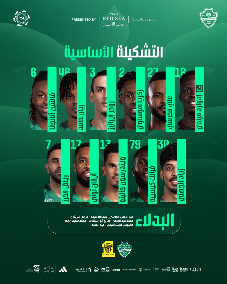 اختيارات ماتياس يايسله لمواجهة الليلة 📋
 
#الأهلي_الاتحاد | #دوري_روشن_السعودي