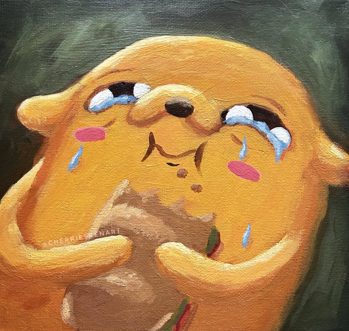 cherriesren's tweet image. jake’s perfect sandwich painting