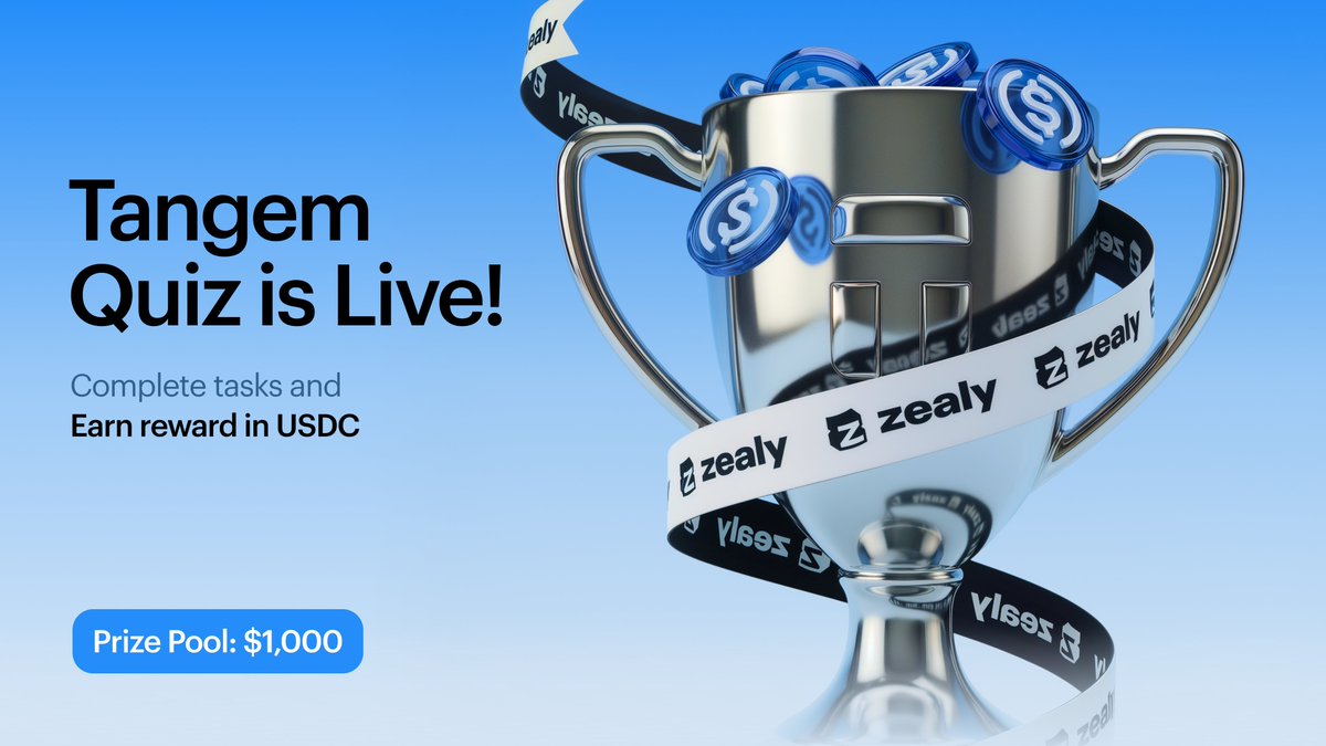 zealy_io's tweet photo. fam, do you like raffles? 🎟️

@Tangem has a surprise for you on Zealy

complete 5 quests, pass the quiz questions, and earn a chance to enter a $1000 $USDC raffle 👀

how to enter:

-complete the quests
-claim your entry
-winners drawn on march 25

feeling lucky? ☘️ https://t.co/a5VI6CbFIf