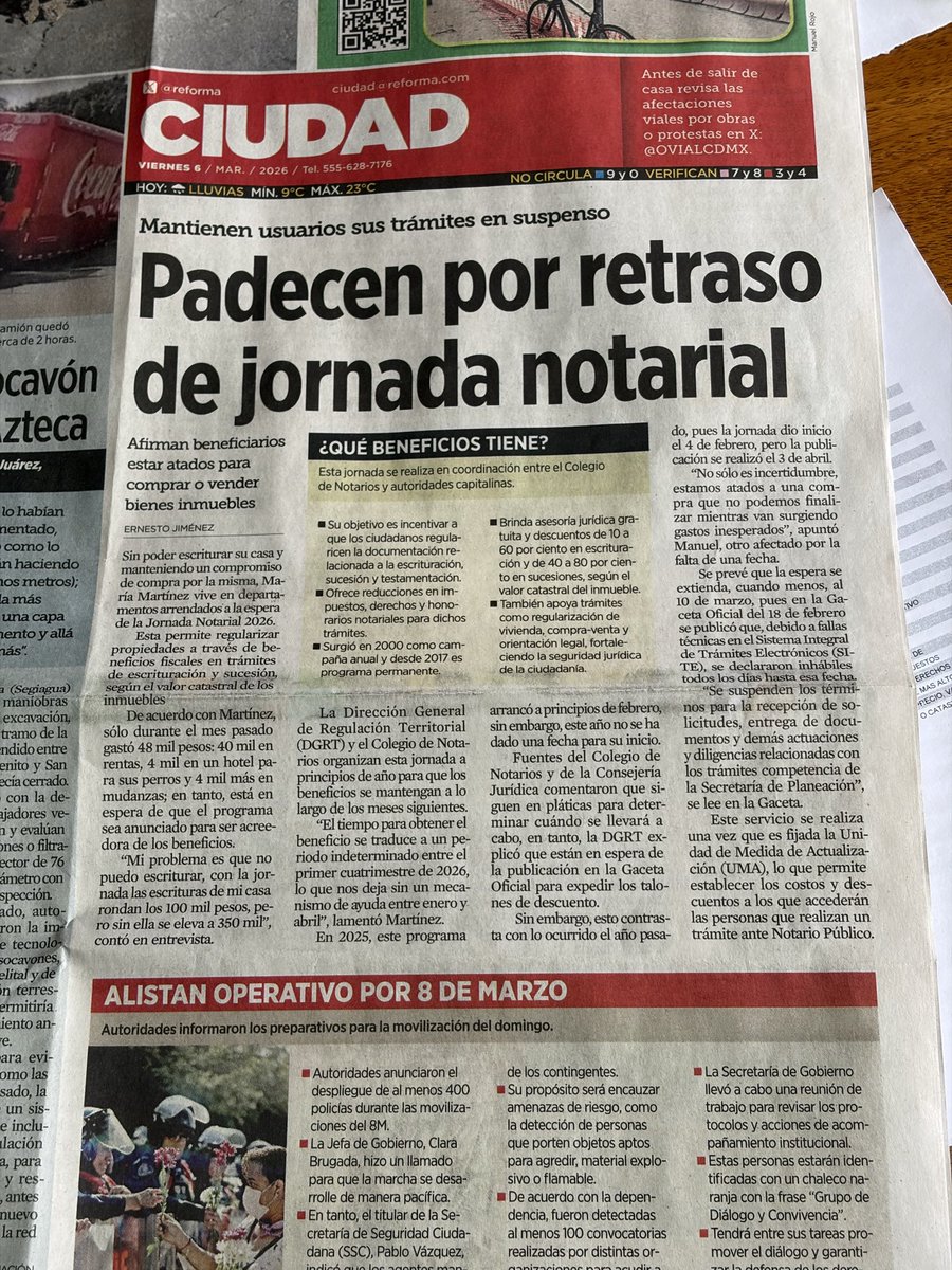 perezalmaraz's tweet photo. La Jornada Notarial es un programa “anual”que brinda descuentos fiscales a los adquirentes de viviendas modestas.
Estamos terminando la primera semana de marzo y no ha empezado porque el sistema electrónico de la Dirección de Regularización Territorial de CDMX no funciona. https://t.co/OouqYHqUwf