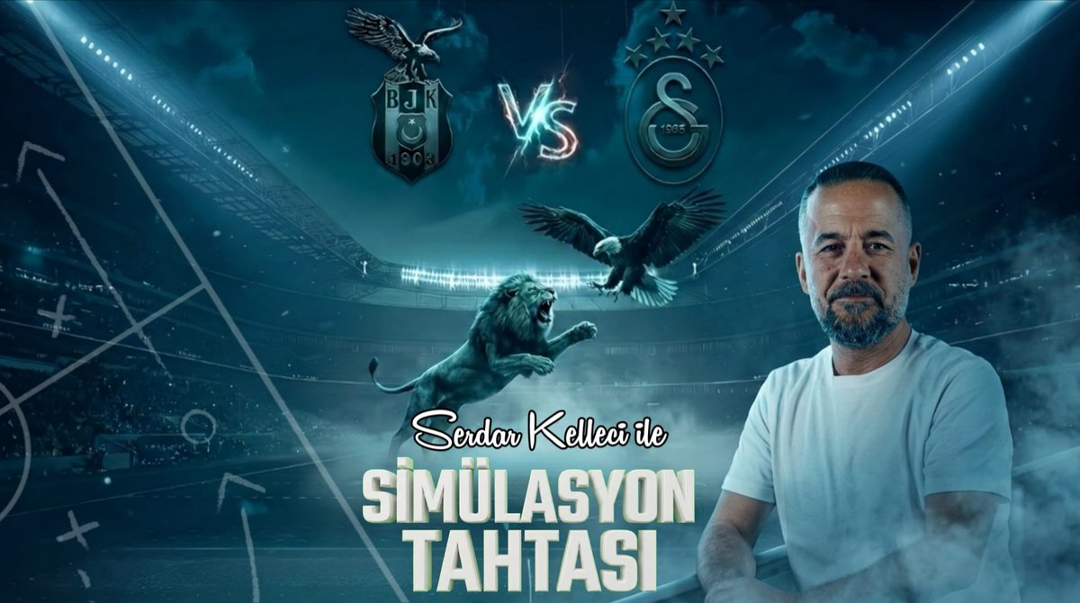 serdarkellecii's tweet photo. Beşiktaş Galatasaray Simülasyonu 
⭐️ Olağan Şüpheliler maçı.
⭐️ Peki bu olağan şüpheliler kimler?
⏰️ 23.30'da
https://t.co/ieRkryHY8O https://t.co/taTnqFwxZm